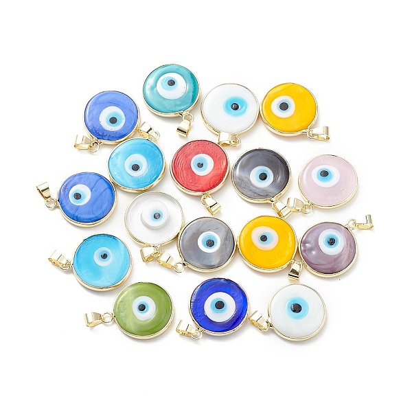 PandaHall Handmade Evil Eye Lampwork Pendants, with Rack Plating Light Gold Tone Brass Findings, Long-Lasting Plated, Lead Free & Cadmium..., Multicolor
PandaHall Handmade Evil Eye Lampwork Pendants, with Rack Plating Light Gold Tone Brass Findings, Long-Lasting Plated, Lead Free & Cadmium..., Multicolor