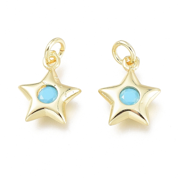 PandaHall Brass Charms, with Synthetic Turquoise inside and Jump Ring, Long-Lasting Plated, Star, Real 18K Gold Plated, 11.5x9x2.5mm, Jump...
PandaHall Brass Charms, with Synthetic Turquoise inside and Jump Ring, Long-Lasting Plated, Star, Real 18K Gold Plated, 11.5x9x2.5mm, Jump...