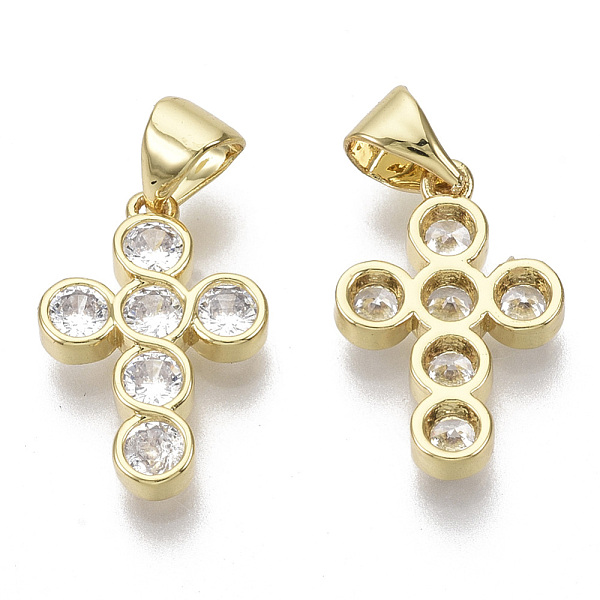 PandaHall Brass Micro Pave Cubic Zirconia Pendants, with Brass Snap On Bails, Nickel Free, Cross, Clear, Real 16K Gold Plated, 17x11x2.5mm...
PandaHall Brass Micro Pave Cubic Zirconia Pendants, with Brass Snap On Bails, Nickel Free, Cross, Clear, Real 16K Gold Plated, 17x11x2.5mm...