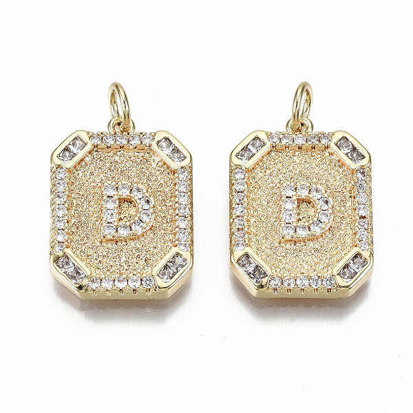 PandaHall Brass Micro Pave Clear Cubic Zirconia Pendants, Nickel Free, Real 18K Gold Plated, Rounded Rectangle with Word, Letter.C...
PandaHall Brass Micro Pave Clear Cubic Zirconia Pendants, Nickel Free, Real 18K Gold Plated, Rounded Rectangle with Word, Letter.C...