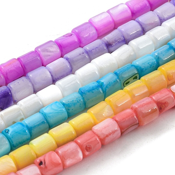 PandaHall Natural Freshwater Shell Beads Strands, Dyed, Column, Mixed Color, 4~5.5x5mm, Hole: 0.6mm, about 74~75pcs/strand, 14.76~14.96 inch..., Multicolor
PandaHall Natural Freshwater Shell Beads Strands, Dyed, Column, Mixed Color, 4~5.5x5mm, Hole: 0.6mm, about 74~75pcs/strand, 14.76~14.96 inch..., Multicolor