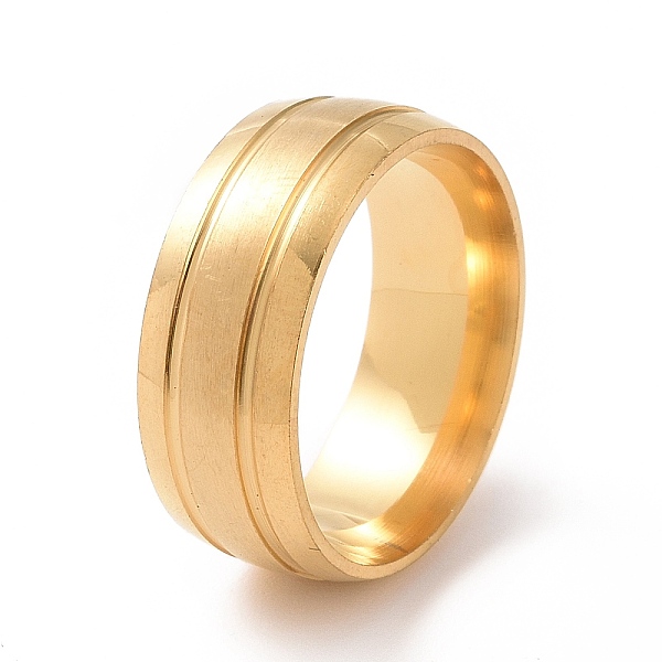 PandaHall 201 Stainless Steel Double Grooved Finger Ring for Women, Golden, Inner Diameter: 17mm 201 Stainless Steel
PandaHall 201 Stainless Steel Double Grooved Finger Ring for Women, Golden, Inner Diameter: 17mm 201 Stainless Steel