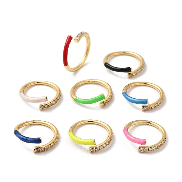 PandaHall Rack Plating Brass Cubic Zirconia Open Cuff Rings for Women, with Enamel, Cadmium Free & Lead Free, Mixed Color, Inner Diameter..., Multicolor
PandaHall Rack Plating Brass Cubic Zirconia Open Cuff Rings for Women, with Enamel, Cadmium Free & Lead Free, Mixed Color, Inner Diameter..., Multicolor