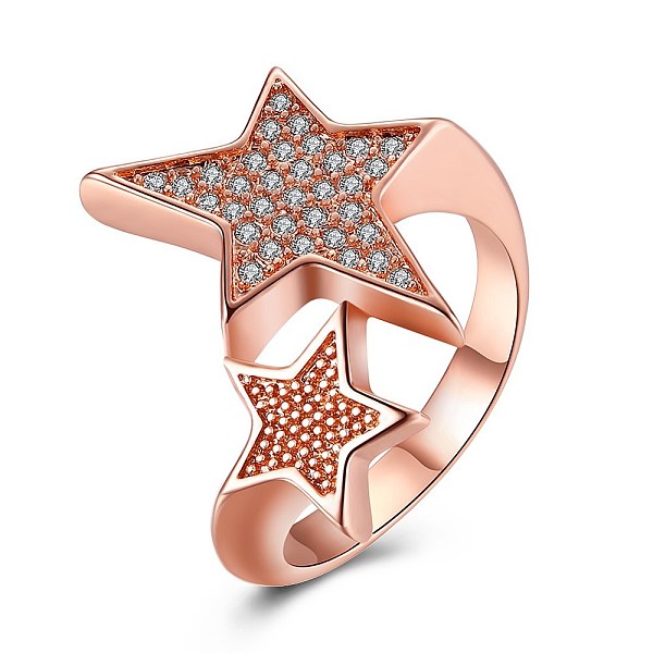 PandaHall Trendy Brass Cubic Zirconia Finger Rings, Star, Rose Gold, US Size 6(16.5mm) Brass+Cubic Zirconia
PandaHall Trendy Brass Cubic Zirconia Finger Rings, Star, Rose Gold, US Size 6(16.5mm) Brass+Cubic Zirconia