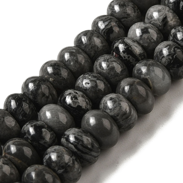 PandaHall Natural Map Stone Beads Strands, Rondelle, 10x6~6.5mm, Hole: 1mm, about 59~61pcs/strand, 14.57~15.16 inch(37~38.5cm) Map Stone...
PandaHall Natural Map Stone Beads Strands, Rondelle, 10x6~6.5mm, Hole: 1mm, about 59~61pcs/strand, 14.57~15.16 inch(37~38.5cm) Map Stone...