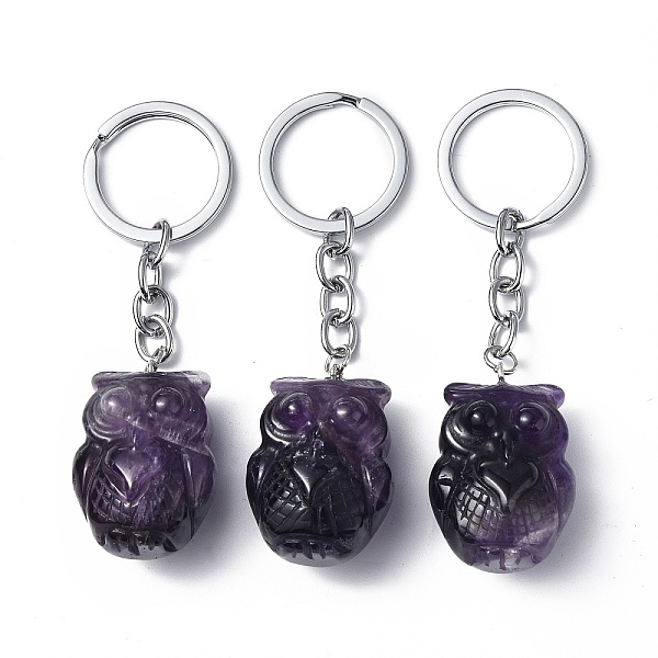 PandaHall Natural Amethyst Pendant Keychains, with Iron Keychain Findings, Owl, 8cm Amethyst Owl
PandaHall Natural Amethyst Pendant Keychains, with Iron Keychain Findings, Owl, 8cm Amethyst Owl