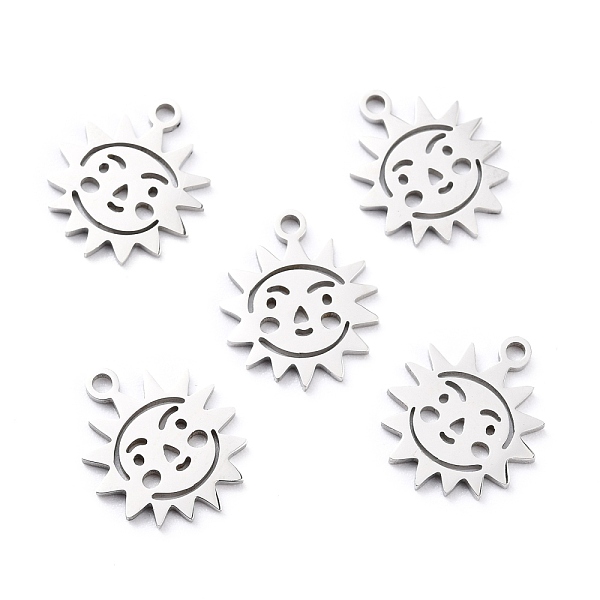 PandaHall 201 Stainless Steel Charms, Laser Cut, Manual Polishing, Sun with Face, Stainless Steel Color, 14x12x1mm, Hole: 1.4mm 201...
PandaHall 201 Stainless Steel Charms, Laser Cut, Manual Polishing, Sun with Face, Stainless Steel Color, 14x12x1mm, Hole: 1.4mm 201...