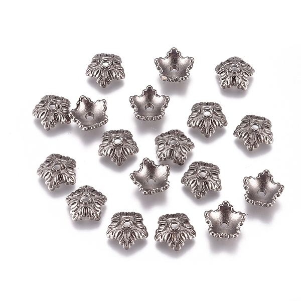 PandaHall Tibetan Style Bead Caps, Cadmium Free & Lead Free, 5-Petal, Flower, Gunmetal, 10x4mm, Hole: 1mm Alloy
PandaHall Tibetan Style Bead Caps, Cadmium Free & Lead Free, 5-Petal, Flower, Gunmetal, 10x4mm, Hole: 1mm Alloy