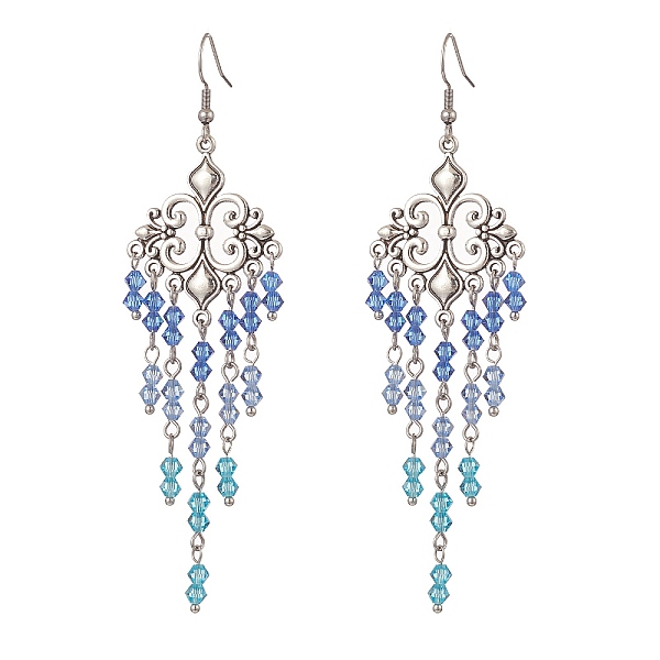 PandaHall Glass Beaded Flower Tassel Chandelier Earrings, 316 Surgical Stainless Steel Long Drop Earrings for Women, Blue, 106mm, Pin: 0.8mm...
PandaHall Glass Beaded Flower Tassel Chandelier Earrings, 316 Surgical Stainless Steel Long Drop Earrings for Women, Blue, 106mm, Pin: 0.8mm...
