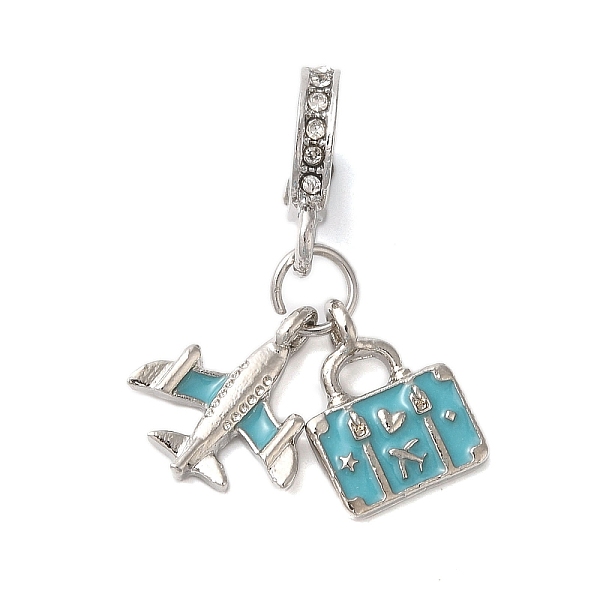 PandaHall Rack Plating Alloy Crystal Rhinestone European Dangle Charms, Large Hole Airplane & Baggage Pendants with Enamel, Cadmium Free &..., Clear
PandaHall Rack Plating Alloy Crystal Rhinestone European Dangle Charms, Large Hole Airplane & Baggage Pendants with Enamel, Cadmium Free &..., Clear