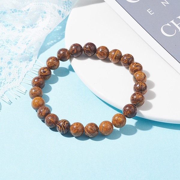 PandaHall 8.5mm Round Natural Elephant Skin Jasper/Miriam Stone/Calligraphy Beads Stretch Bracelet for Men Women, Beads: 8.5mm, Inner...
PandaHall 8.5mm Round Natural Elephant Skin Jasper/Miriam Stone/Calligraphy Beads Stretch Bracelet for Men Women, Beads: 8.5mm, Inner...