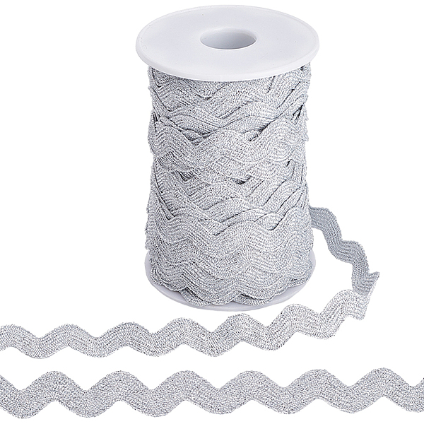 PandaHall Gorgecraft Polyester Wavy Fringe Trim, Wave Bending Lace Ribbon, for Clothes Sewing and Art Craft Decoration, Silver, 3/8 inch...
PandaHall Gorgecraft Polyester Wavy Fringe Trim, Wave Bending Lace Ribbon, for Clothes Sewing and Art Craft Decoration, Silver, 3/8 inch...