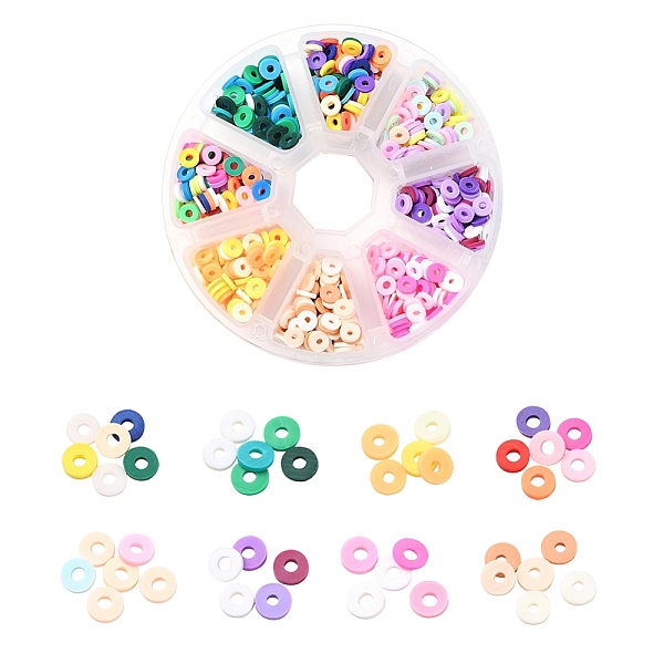 PandaHall 1200Pcs 8 Colors Handmade Polymer Clay Beads, Disc Heishi Beads, Mixed Color, 150pcs/color Polymer Clay Disc Multicolor
PandaHall 1200Pcs 8 Colors Handmade Polymer Clay Beads, Disc Heishi Beads, Mixed Color, 150pcs/color Polymer Clay Disc Multicolor