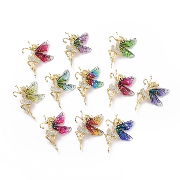 PandaHall Resin Fairy Lapel Pin with Clear Cubic Zirconia, Real 18K Gold Plated Brass Badge with Loop for Jewelry Pendant, Cadmium Free &..., Multicolor
PandaHall Resin Fairy Lapel Pin with Clear Cubic Zirconia, Real 18K Gold Plated Brass Badge with Loop for Jewelry Pendant, Cadmium Free &..., Multicolor