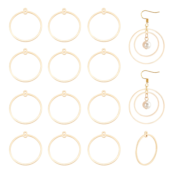 PandaHall Brass Links Connectors, Ring, Real 18K Gold Plated, 27.5x25x1mm, Hole: 1.2mm, 20pcs/box Brass Ring
PandaHall Brass Links Connectors, Ring, Real 18K Gold Plated, 27.5x25x1mm, Hole: 1.2mm, 20pcs/box Brass Ring