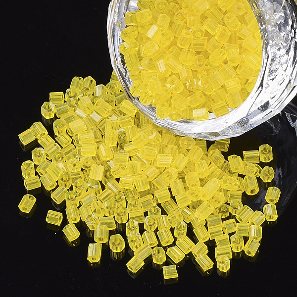 PandaHall 8/0 Two Cut Glass Seed Beads, Hexagon, Transparent Colours, Gold, 2.5~3x2.5mm, Hole: 0.9mm, about 15000pcs/bag Glass Gold
PandaHall 8/0 Two Cut Glass Seed Beads, Hexagon, Transparent Colours, Gold, 2.5~3x2.5mm, Hole: 0.9mm, about 15000pcs/bag Glass Gold