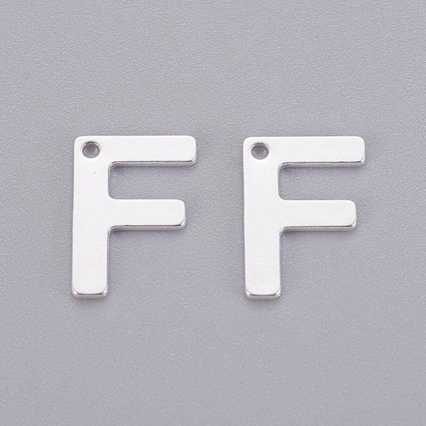 PandaHall 201 Stainless Steel Charms, Letter, Silver Color Plated, Letter.F, 11x7.5x0.7mm, Hole: 1mm 201 Stainless Steel Letter F
PandaHall 201 Stainless Steel Charms, Letter, Silver Color Plated, Letter.F, 11x7.5x0.7mm, Hole: 1mm 201 Stainless Steel Letter F