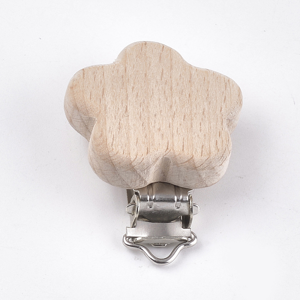 PandaHall Beech Wood Baby Pacifier Holder Clips, with Iron Clips, Flower, Platinum, BurlyWood, 54x41.5x18mm, Hole: 3.5x6mm Wood Orange
PandaHall Beech Wood Baby Pacifier Holder Clips, with Iron Clips, Flower, Platinum, BurlyWood, 54x41.5x18mm, Hole: 3.5x6mm Wood Orange