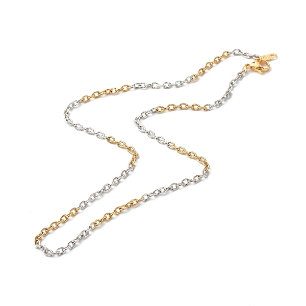 PandaHall Two Tone 304 Stainless Steel Cable Chains Necklaces, Golden & Stainless Steel Color, 17.72 inch(450mm) 304 Stainless Steel
PandaHall Two Tone 304 Stainless Steel Cable Chains Necklaces, Golden & Stainless Steel Color, 17.72 inch(450mm) 304 Stainless Steel