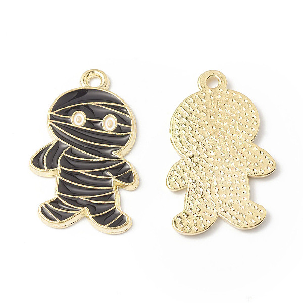 PandaHall Alloy Enamel Pendants, Mummy Charm, Golden, 26x15.5x1.3mm, Hole: 1.6mm Alloy+Enamel Others Black
PandaHall Alloy Enamel Pendants, Mummy Charm, Golden, 26x15.5x1.3mm, Hole: 1.6mm Alloy+Enamel Others Black