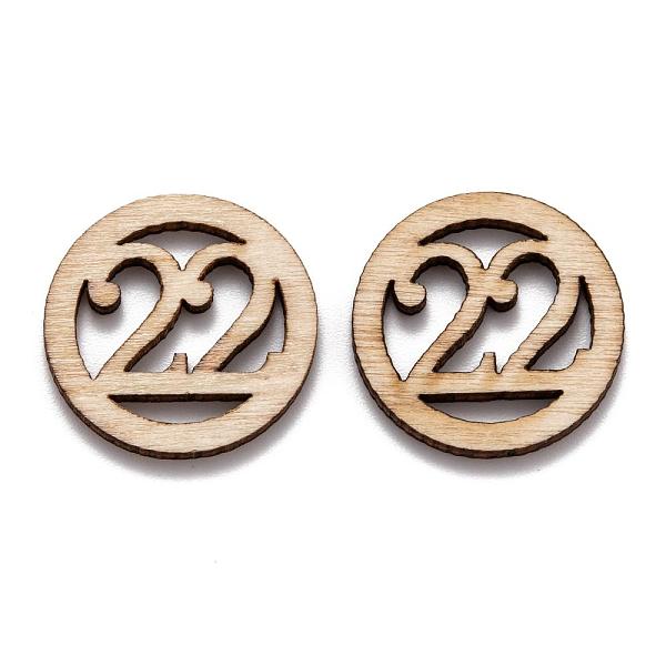 PandaHall Wooden Cabochons, Laser Cut Wood Shapes, Flat Round with Number, Num.22, 25x25x2.5mm Wood Number Orange
PandaHall Wooden Cabochons, Laser Cut Wood Shapes, Flat Round with Number, Num.22, 25x25x2.5mm Wood Number Orange