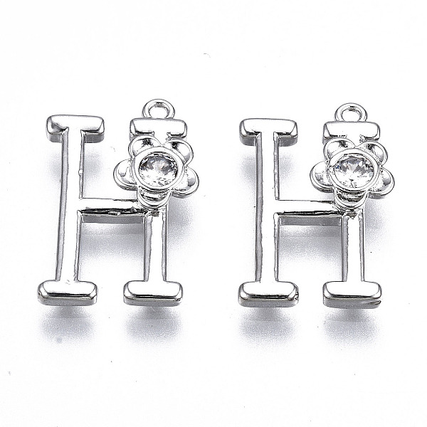 PandaHall Brass Pendants, with Rhinestones, Alphabet, Platinum, Letter.H, 17x11.5x2.5mm, Hole: 1mm Brass+Rhinestone Letter H
PandaHall Brass Pendants, with Rhinestones, Alphabet, Platinum, Letter.H, 17x11.5x2.5mm, Hole: 1mm Brass+Rhinestone Letter H