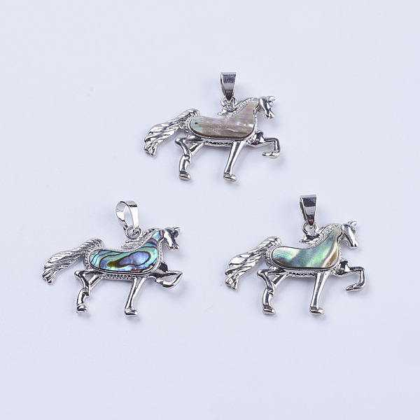 PandaHall Abalone Shell/Paua Shell Pendants, with Platinum Tone Brass Bail, Unicorn, 25.5x35.5x2.5mm, Hole: 5x8mm Paua Shell Unicorn
PandaHall Abalone Shell/Paua Shell Pendants, with Platinum Tone Brass Bail, Unicorn, 25.5x35.5x2.5mm, Hole: 5x8mm Paua Shell Unicorn