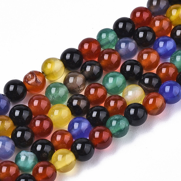 PandaHall Natural Agate Beads Strands, Dyed, Round, Colorful, 4mm, Hole: 0.5mm, about 91~95pcs/strand, 14.57 inch~15.35 inch(37~39cm)...
PandaHall Natural Agate Beads Strands, Dyed, Round, Colorful, 4mm, Hole: 0.5mm, about 91~95pcs/strand, 14.57 inch~15.35 inch(37~39cm)...