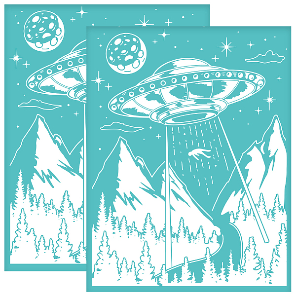 PandaHall OLYCRAFT 2Pcs 8.6x11 Inch Spaceship Self-Adhesive Silk Screen Printing Stencil UFO Alien Silk Screen Stencil Mountain Forest...
PandaHall OLYCRAFT 2Pcs 8.6x11 Inch Spaceship Self-Adhesive Silk Screen Printing Stencil UFO Alien Silk Screen Stencil Mountain Forest...