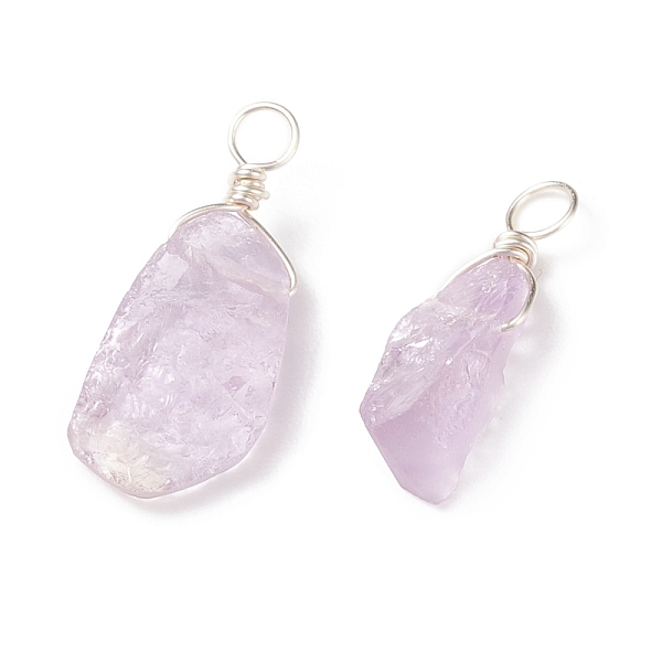PandaHall Rough Raw Natural Amethyst Pendants, with Silver Tone Copper Wire Wrapped, Nuggets Charm, 18~33x7~20x5~9mm, Hole: 3.5~4mm Amethyst...
PandaHall Rough Raw Natural Amethyst Pendants, with Silver Tone Copper Wire Wrapped, Nuggets Charm, 18~33x7~20x5~9mm, Hole: 3.5~4mm Amethyst...