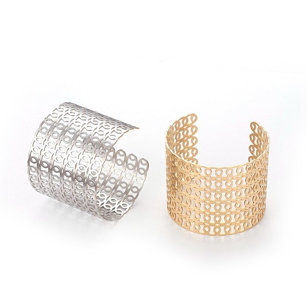 PandaHall 304 Stainless Steel Cuff Bangles, Mixed Color, 2-3/8 inch(6.1cm) 304 Stainless Steel
PandaHall 304 Stainless Steel Cuff Bangles, Mixed Color, 2-3/8 inch(6.1cm) 304 Stainless Steel