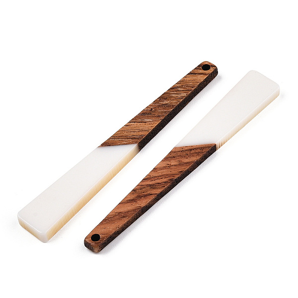 PandaHall Opaque Resin & Walnut Wood Big Pendants, Trapezoid Charm, Creamy White, 69.5x10.5x3mm, Hole: 2mm Resin+Wood Trapezoid
PandaHall Opaque Resin & Walnut Wood Big Pendants, Trapezoid Charm, Creamy White, 69.5x10.5x3mm, Hole: 2mm Resin+Wood Trapezoid