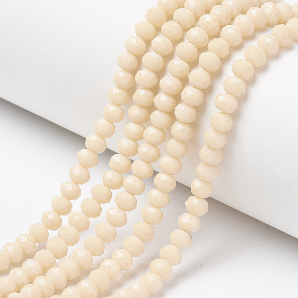 PandaHall Opaque Solid Color Glass Beads Strands, Faceted, Rondelle, Antique White, 3x2mm, Hole: 0.8mm, about 145~150pcs/strand, 34~35cm..., Orange
PandaHall Opaque Solid Color Glass Beads Strands, Faceted, Rondelle, Antique White, 3x2mm, Hole: 0.8mm, about 145~150pcs/strand, 34~35cm..., Orange