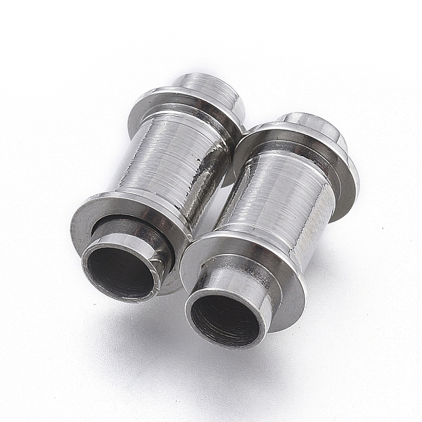 PandaHall 304 Stainless Steel Magnetic Clasps with Glue-in Ends, Column, Stainless Steel Color, 15.5x8x8mm, Hole: 4mm Stainless Steel Column
PandaHall 304 Stainless Steel Magnetic Clasps with Glue-in Ends, Column, Stainless Steel Color, 15.5x8x8mm, Hole: 4mm Stainless Steel Column