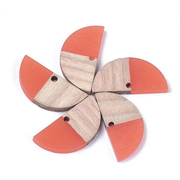 PandaHall Resin & Wood Semi Circle Pendants, Half Round, Coral, 14x28x3~3.5mm, Hole: 2mm Resin+Wood Half Round Red
PandaHall Resin & Wood Semi Circle Pendants, Half Round, Coral, 14x28x3~3.5mm, Hole: 2mm Resin+Wood Half Round Red