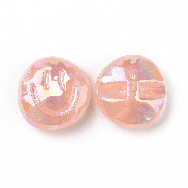 PandaHall Rainbow Iridescent Plating Acrylic Beads, Glitter Beads, Flat Round with Smiling Face Pattern, Light Salmon, 32x32x14.5mm, Hole...
PandaHall Rainbow Iridescent Plating Acrylic Beads, Glitter Beads, Flat Round with Smiling Face Pattern, Light Salmon, 32x32x14.5mm, Hole...
