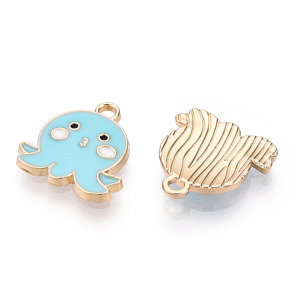PandaHall Eco-Friendly Zinc Alloy Pendants, with Enamel, Cadmium Free & Nickel Free & Lead Free, Octopus Shape, Light Gold, Cyan...
PandaHall Eco-Friendly Zinc Alloy Pendants, with Enamel, Cadmium Free & Nickel Free & Lead Free, Octopus Shape, Light Gold, Cyan...