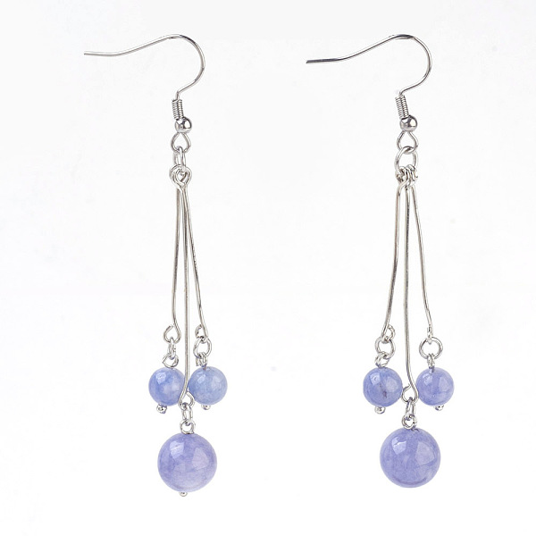 PandaHall Natural Aquamarine Dangle Earrings, with 304 Stainless Steel Earring Hooks and Iron Eye Pins, Round, 77~78mm, Pendant: 57~58mm..., Green
PandaHall Natural Aquamarine Dangle Earrings, with 304 Stainless Steel Earring Hooks and Iron Eye Pins, Round, 77~78mm, Pendant: 57~58mm..., Green