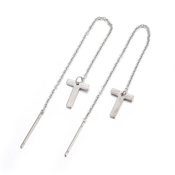 PandaHall 304 Stainless Steel Stud Earrings, Hypoallergenic Earrings, Ear Threads, Alphabet, Letter.T, 107~112x1mm, Pin: 15x0.7mm, letter...
PandaHall 304 Stainless Steel Stud Earrings, Hypoallergenic Earrings, Ear Threads, Alphabet, Letter.T, 107~112x1mm, Pin: 15x0.7mm, letter...