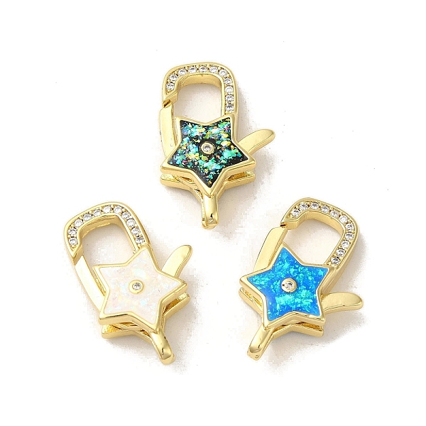 PandaHall Rack Plating Brass Micro Pave Cubic Zirconia lobster Claw Clasps, with Synthetic Opal, Cadmium Free & Lead Free, Long-Lasting..., Multicolor
PandaHall Rack Plating Brass Micro Pave Cubic Zirconia lobster Claw Clasps, with Synthetic Opal, Cadmium Free & Lead Free, Long-Lasting..., Multicolor