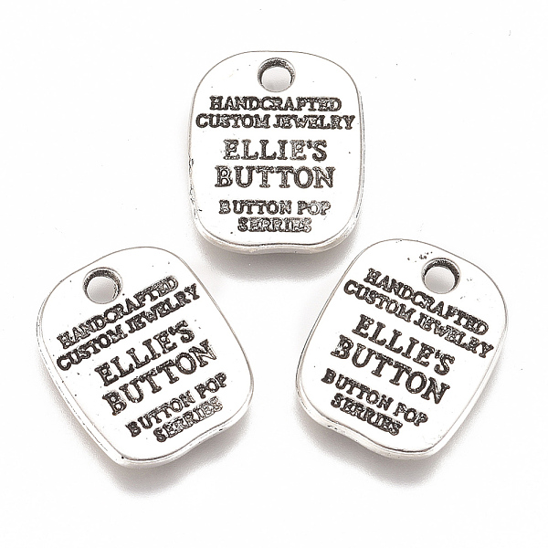 PandaHall Alloy Quote Charms, Rectangle with Word, Antique Silver, 14x11x1mm, Hole: 2mm Alloy Rectangle
PandaHall Alloy Quote Charms, Rectangle with Word, Antique Silver, 14x11x1mm, Hole: 2mm Alloy Rectangle