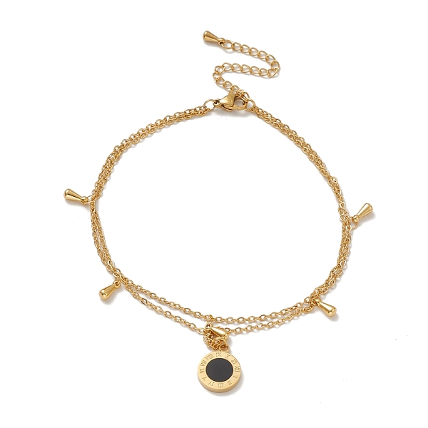 PandaHall Vacuum Plating 304 Stainless Steel Cable Chains Multi-strand Anklet, Enamel Flat Round with Roman Numeral & 201 Stainless Steel...
PandaHall Vacuum Plating 304 Stainless Steel Cable Chains Multi-strand Anklet, Enamel Flat Round with Roman Numeral & 201 Stainless Steel...