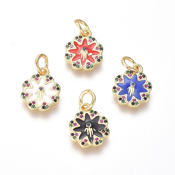 PandaHall Brass Micro Pave Cubic Zirconia Pendants, with Enamel, Flower, Mixed Color, Golden, 14x11x2mm, Hole: 4mm Brass+Cubic..., Multicolor
PandaHall Brass Micro Pave Cubic Zirconia Pendants, with Enamel, Flower, Mixed Color, Golden, 14x11x2mm, Hole: 4mm Brass+Cubic..., Multicolor