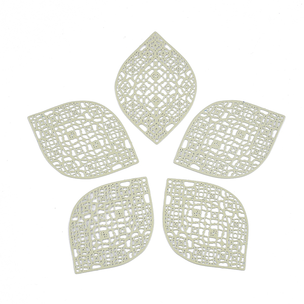 PandaHall 430 Stainless Steel Filigree Pendants, Spray Painted, Etched Metal Embellishments, Leaf, Dark Khaki, 41x28x0.5mm, Hole: 1mm..., Yellow
PandaHall 430 Stainless Steel Filigree Pendants, Spray Painted, Etched Metal Embellishments, Leaf, Dark Khaki, 41x28x0.5mm, Hole: 1mm..., Yellow