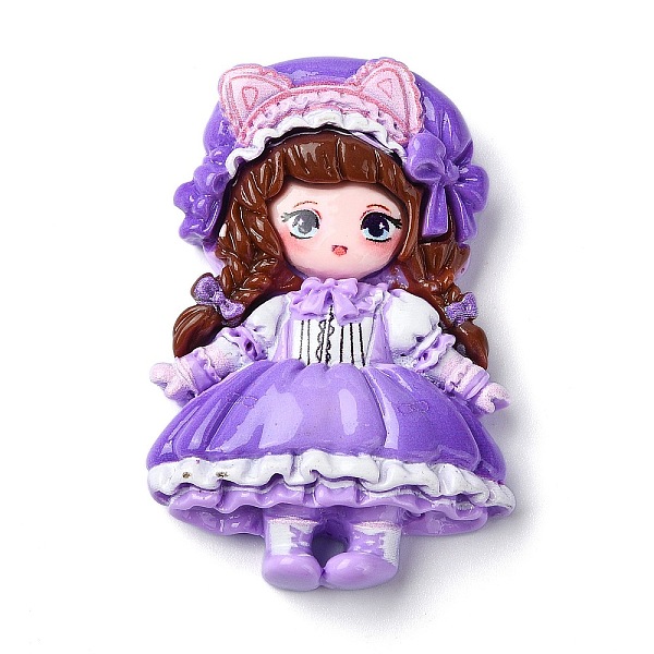 PandaHall Cartoon Girls Opaque Resin Decoden Cabochons, Doll, Medium Purple, 51.5x34x11mm Resin Doll
PandaHall Cartoon Girls Opaque Resin Decoden Cabochons, Doll, Medium Purple, 51.5x34x11mm Resin Doll