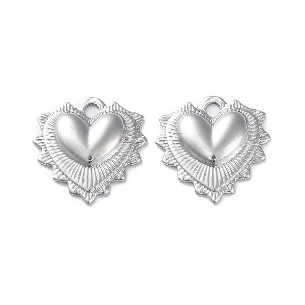 PandaHall 304 Stainless Steel Pendants, Heart Charm, Stainless Steel Color, 18.5x17x3mm, Hole: 2mm 304 Stainless Steel Heart
PandaHall 304 Stainless Steel Pendants, Heart Charm, Stainless Steel Color, 18.5x17x3mm, Hole: 2mm 304 Stainless Steel Heart