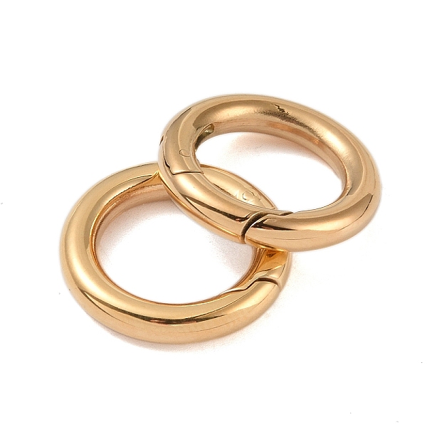 PandaHall Ion Plating(IP) 316 Stainless Steel Spring Gate Rings, Rings, Real 18K Gold Plated, 16x3mm 316 Surgical Stainless Steel
PandaHall Ion Plating(IP) 316 Stainless Steel Spring Gate Rings, Rings, Real 18K Gold Plated, 16x3mm 316 Surgical Stainless Steel