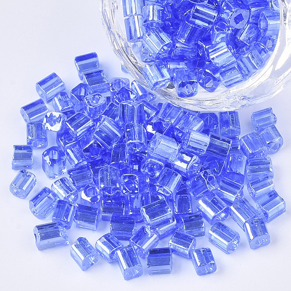 PandaHall 6/0 Glass Seed Beads, Transparent Colours Luster, Square Hole, Cube, Light Sky Blue, 6/0, 3~5x3~4x3~4mm, Hole: 1.2~1.4mm, about...
PandaHall 6/0 Glass Seed Beads, Transparent Colours Luster, Square Hole, Cube, Light Sky Blue, 6/0, 3~5x3~4x3~4mm, Hole: 1.2~1.4mm, about...