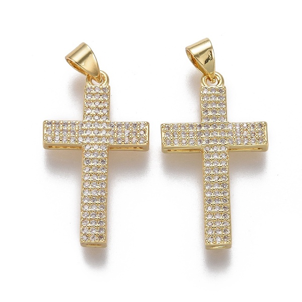 PandaHall Brass Micro Pave Cubic Zirconia Pendants, Latin Cross, Clear, Real 18K Gold Plated, 27.5x15.5x3mm, Hole: 3x4.5mm Brass+Cubic...
PandaHall Brass Micro Pave Cubic Zirconia Pendants, Latin Cross, Clear, Real 18K Gold Plated, 27.5x15.5x3mm, Hole: 3x4.5mm Brass+Cubic...