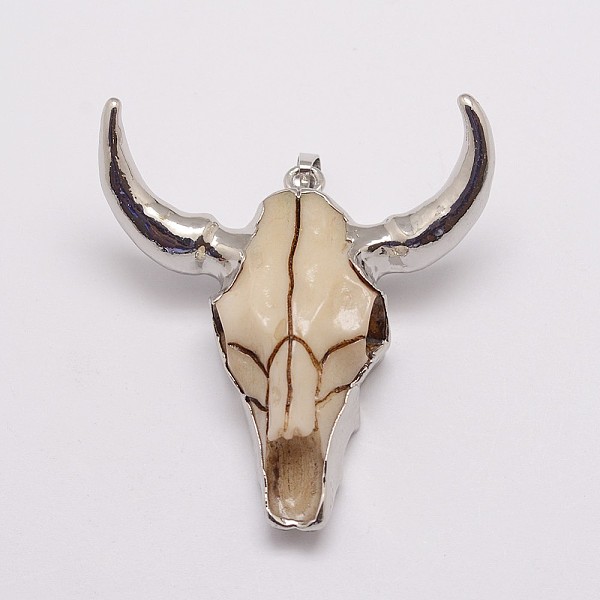 PandaHall Resin Big Pendants, with Brass Findings, Cattle Head, BurlyWood, Platinum, 53x48x22mm, Hole: 5x8mm Brass+Resin Other Animal Orange
PandaHall Resin Big Pendants, with Brass Findings, Cattle Head, BurlyWood, Platinum, 53x48x22mm, Hole: 5x8mm Brass+Resin Other Animal Orange